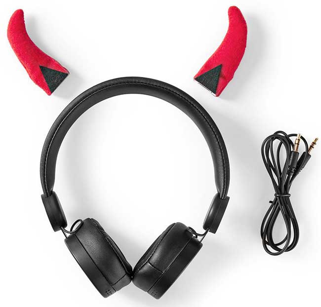 Nedis Animaticks slušalice Danny Devil sa odvojivim kablom i dodacima HPWD4000BK - pogled 5