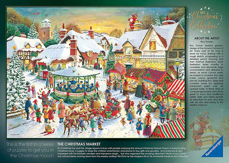 Ravensburger Puzle 2x500 delova - Novogodišnja čarolija - pogled 5