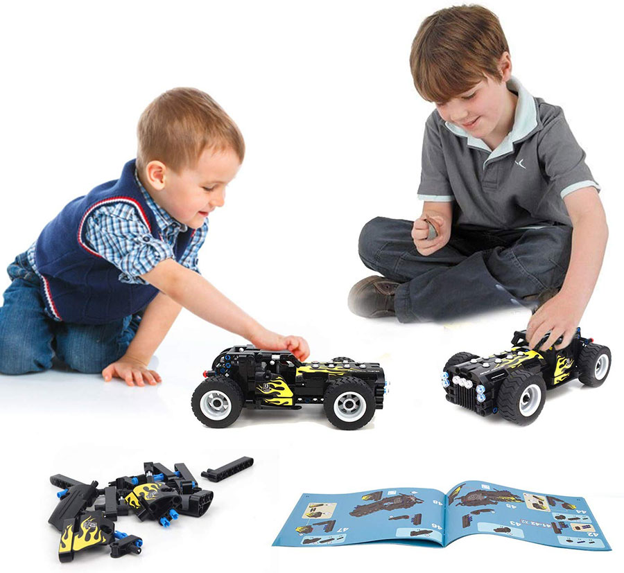 Mechanical Master No.5802 - Educational STEM Pull Back Building Blocks Car Toy - SASTAVLJIVI AUTO 59130 - pogled 5
