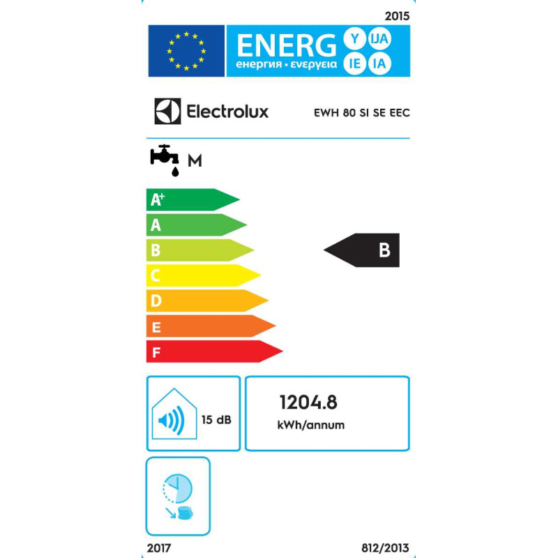 Electrolux Slim bojler EWH 80 SI BE EEC Wi-Fi Crni - pogled 5