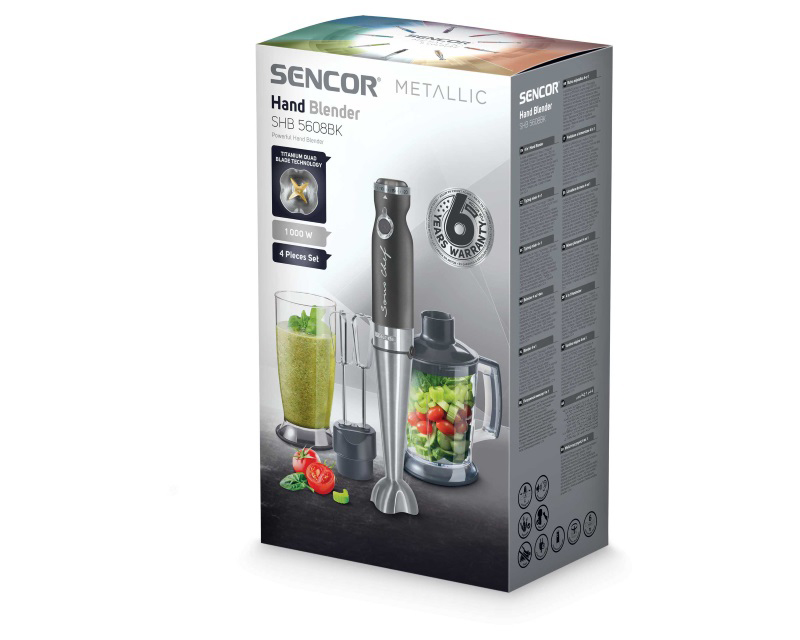 SENCOR Štapni mikser - Ručni blender 4 u 1 SHB 5608BK - pogled 5