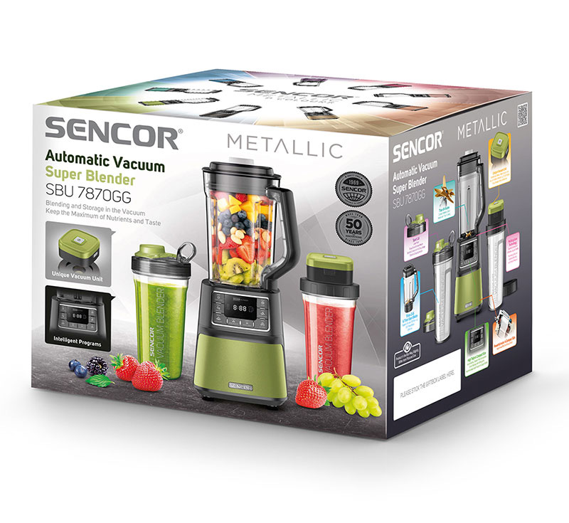 SENCOR Automatski vakuumski super blender Smoothie Set SBU 7870GG - pogled 5
