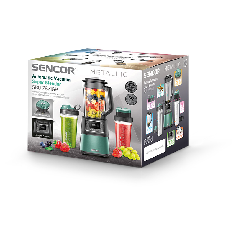 SENCOR Automatski vakuumski super blender Smoothie Set SBU 7871GR - pogled 5