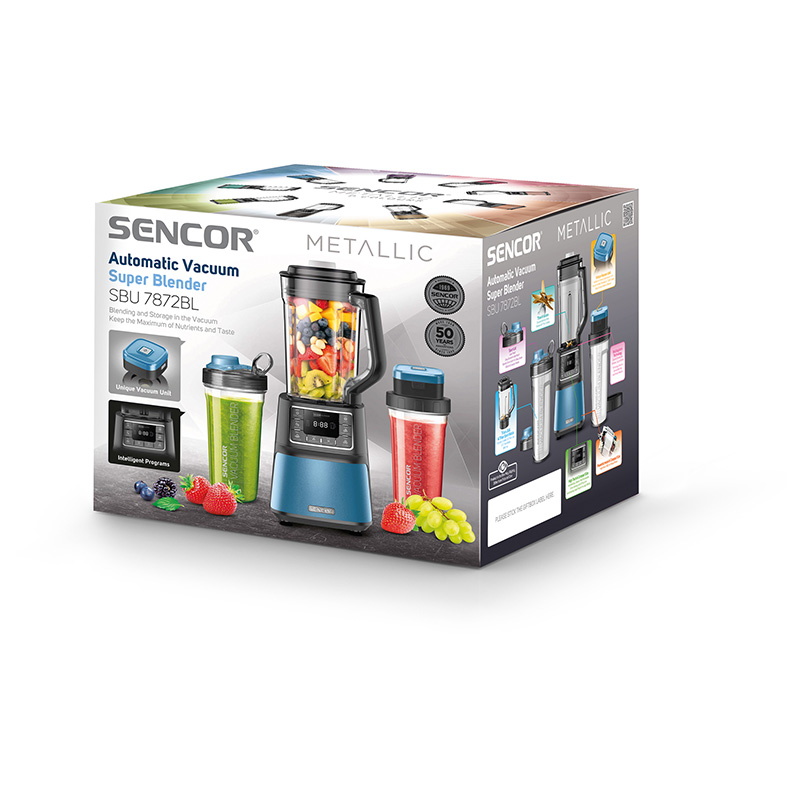 SENCOR Automatski vakuumski super blender Smoothie Set SBU 7872BL - pogled 5