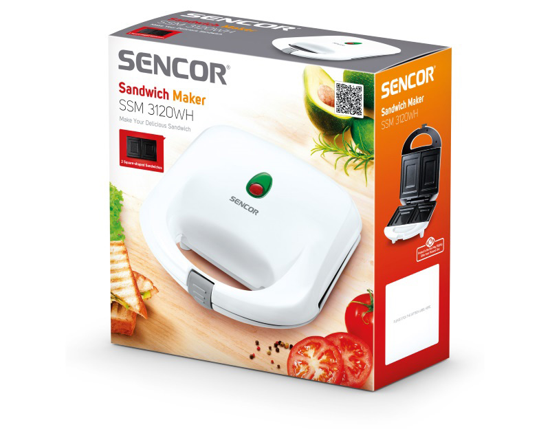SENCOR Električni toster za sendviče SSM 3120WH - pogled 5