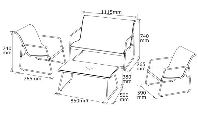 Baštenska garnitura Verde - pogled 5