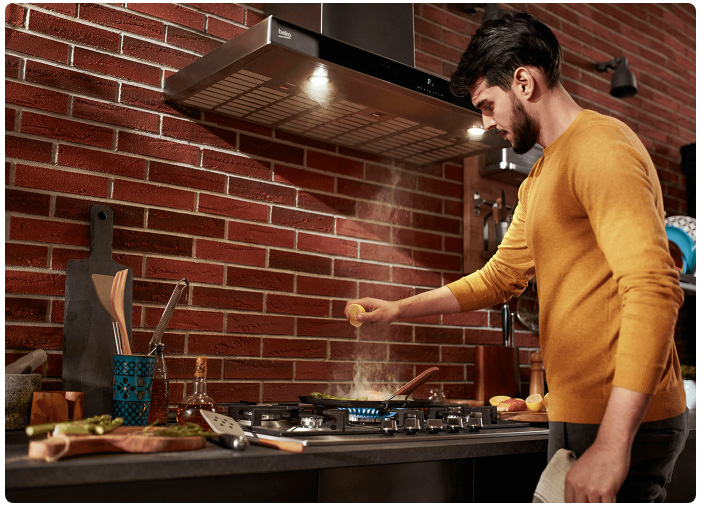 BEKO Kuhinjski zidni aspirator 60 cm HCB61734BX - pogled 5