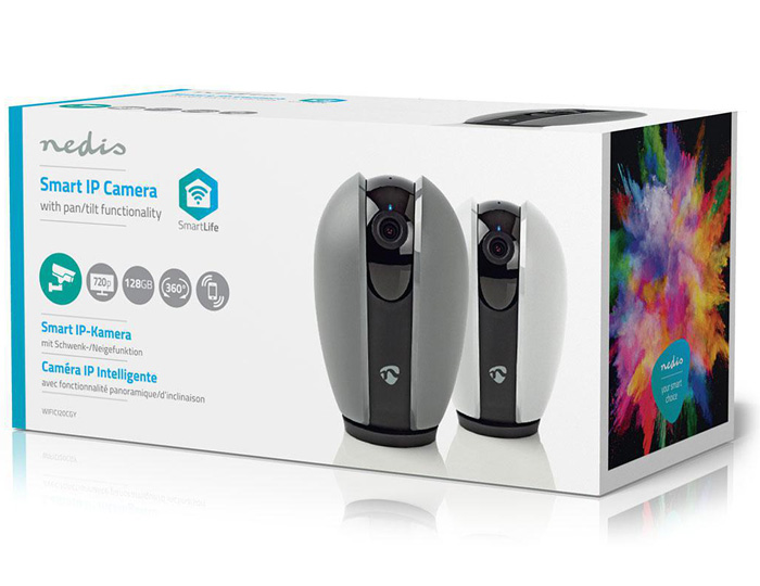 Smart Wi-Fi HD IP kamera za video nadzor Nedis WIFICI20CGY - pogled 5