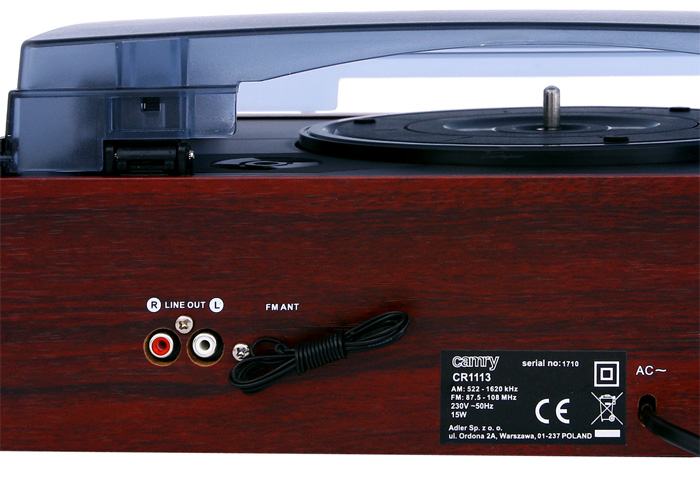 Gramofon sa radio prijemnikom Camry CR 1113 - pogled 5