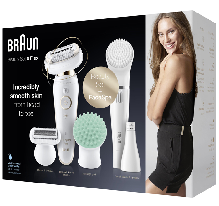 Braun Silk Epil 9 Epilator SES9300 3D WHT/Gold - pogled 5
