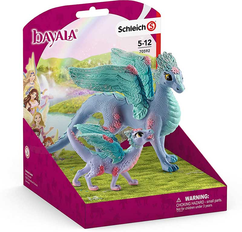 SCHLEICH Figurice Bayala - 2 figure - Cvetni zmajevi mama i beba - Porodica zmajeva 70592 - pogled 5