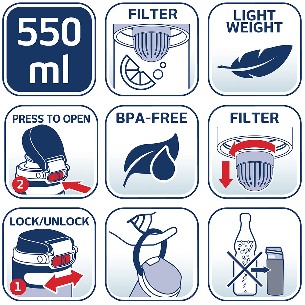 LEIFHEIT Boca za piće 550ml silver 3262 - pogled 5