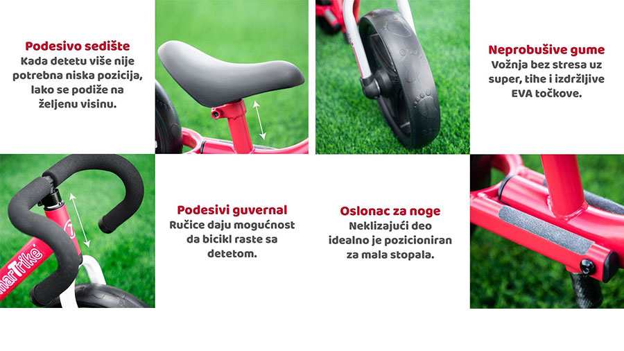 SMART TRIKE Dečija bicikla Balans bicikla Balance Bike Folding - crvena 1030500 - pogled 5