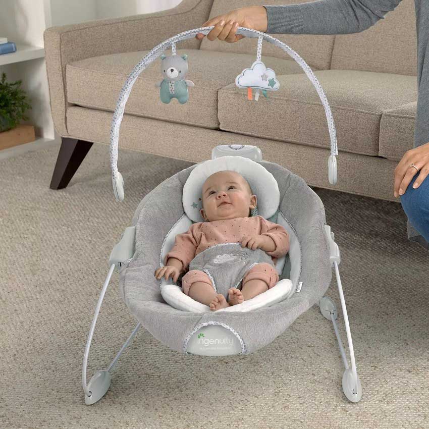 KIDS II Ingenuity Ležaljka SmartBounce Automatic Bouncer - Pemberton SKU12320 - pogled 5