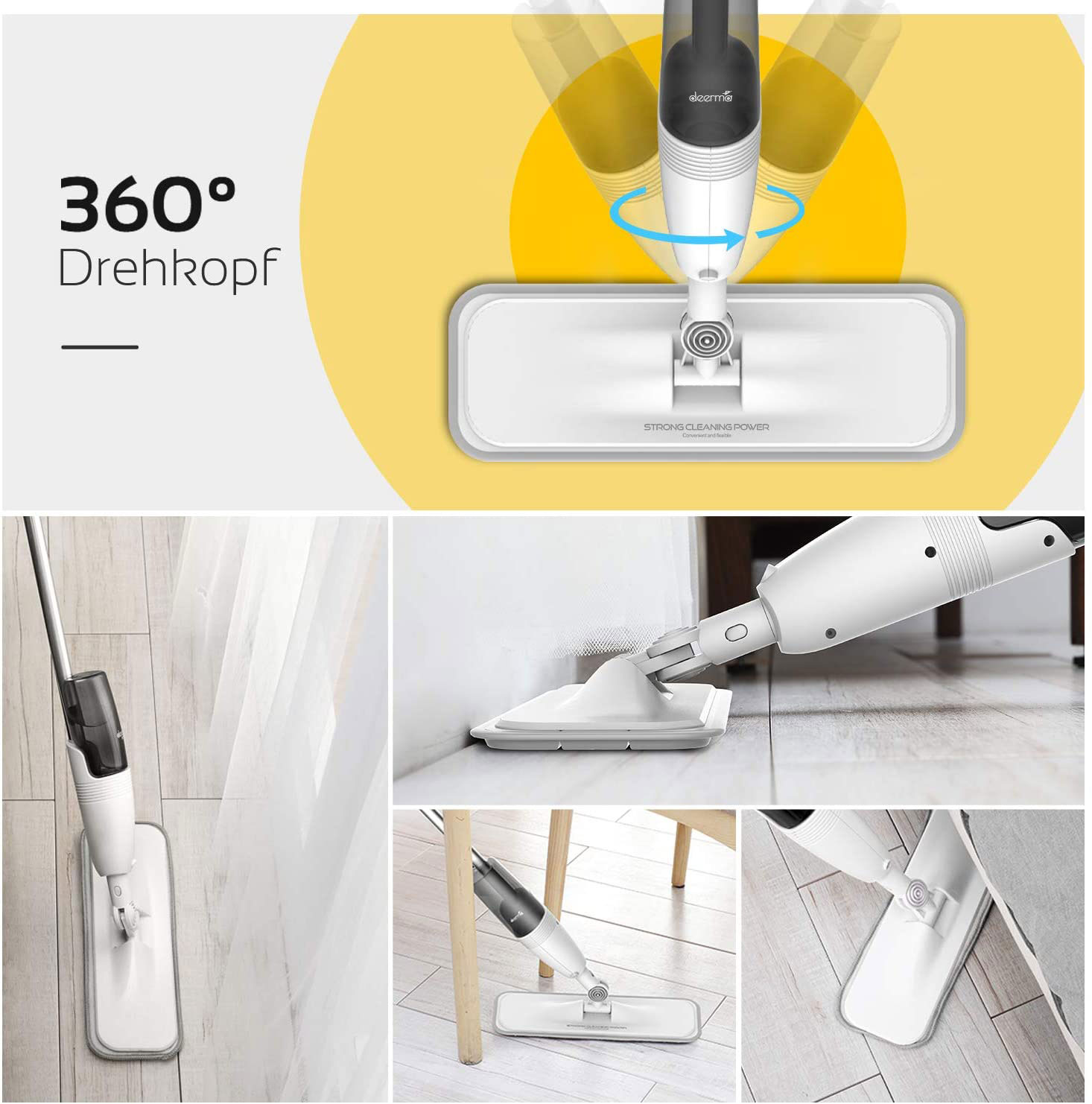 Deerma Sprej Mop TB-500 - pogled 5