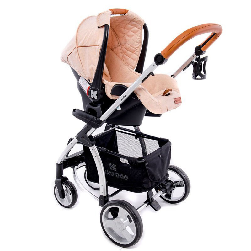 KIKKA BOO Kolica za bebe MADRID 3 u 1 Beige 31001010004 - pogled 5