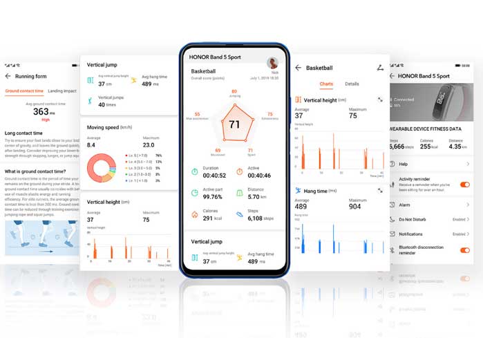 Pametni sat Honor Band 5 Sports Glacier Grey - pogled 5