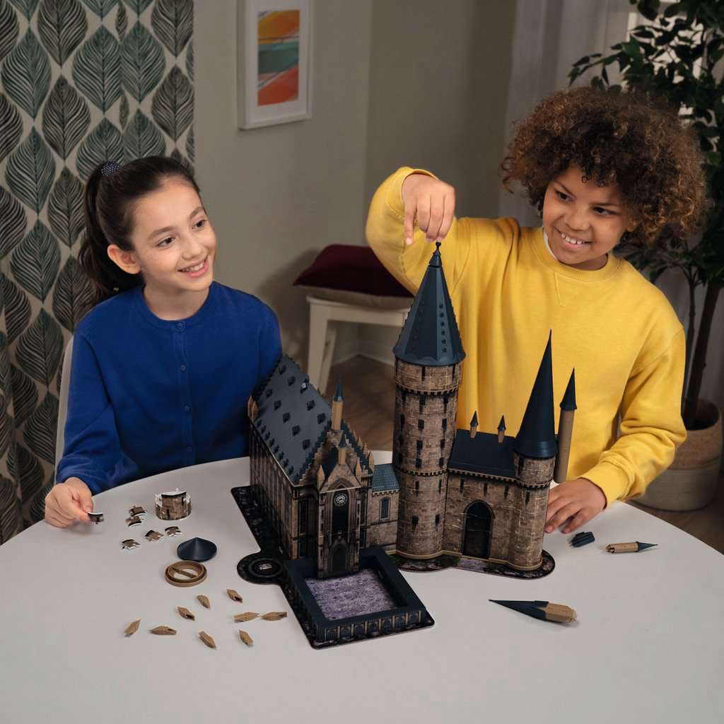 Zamak Hogvorts - Velika dvorana sa osvetljenjem Harry Potter™ 3D Puzzle Ravensburger 11550 - pogled 5