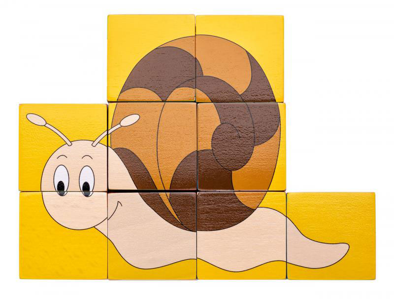 WOODY Drvene kocke - slagalica Životinje 91178 - pogled 5