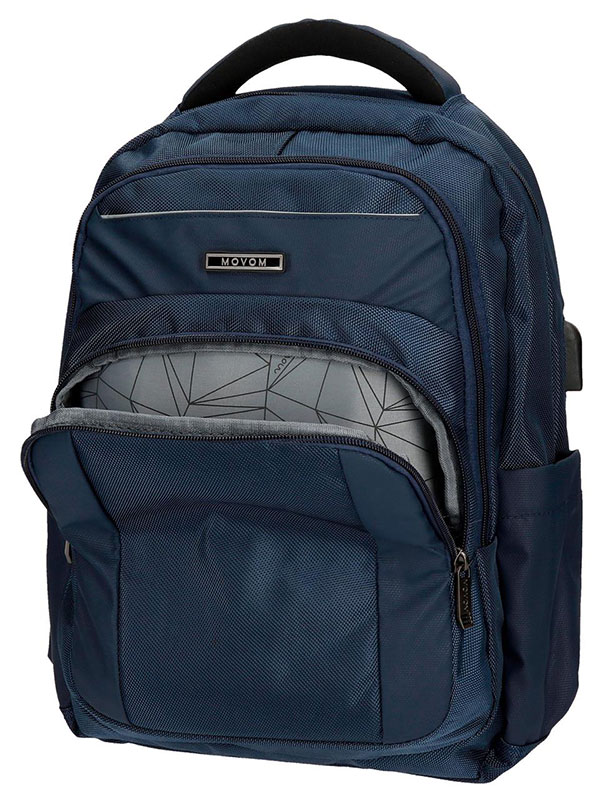 Movom Ranac za laptop 15.6 inča sa USB portom Clark Blue 57524 - pogled 5