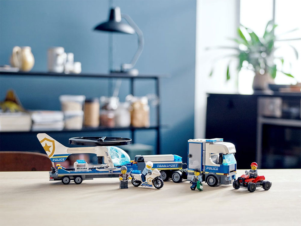 LEGO® City Kocke - Policija - Transporter helikoptera 60244 - pogled 5