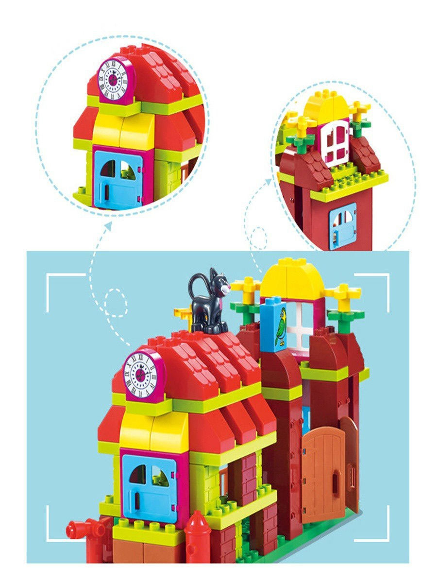 Smoneo 55015 Dečije kocke Plastične kocke FARMA 109 kom. 876009 - pogled 5