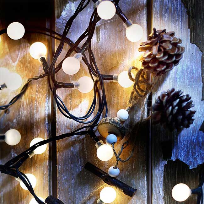 Novogodišnje lampice Biserni niz 180 LED Toplo bela KDG 181 - pogled 5