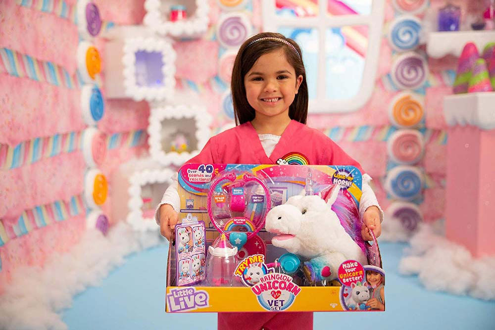 Interaktivna igračka za decu Ljubimac JEDNOROG Rainglow Unicorn Sa opremom za veterinare ME28863 - pogled 5