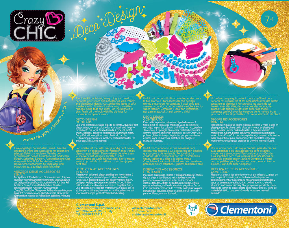 CLEMENTONI Crazy Chic Set za ukrašavanje DECO DESIGN Dizajnerski set Dizajn Nakit CL18501 - pogled 5