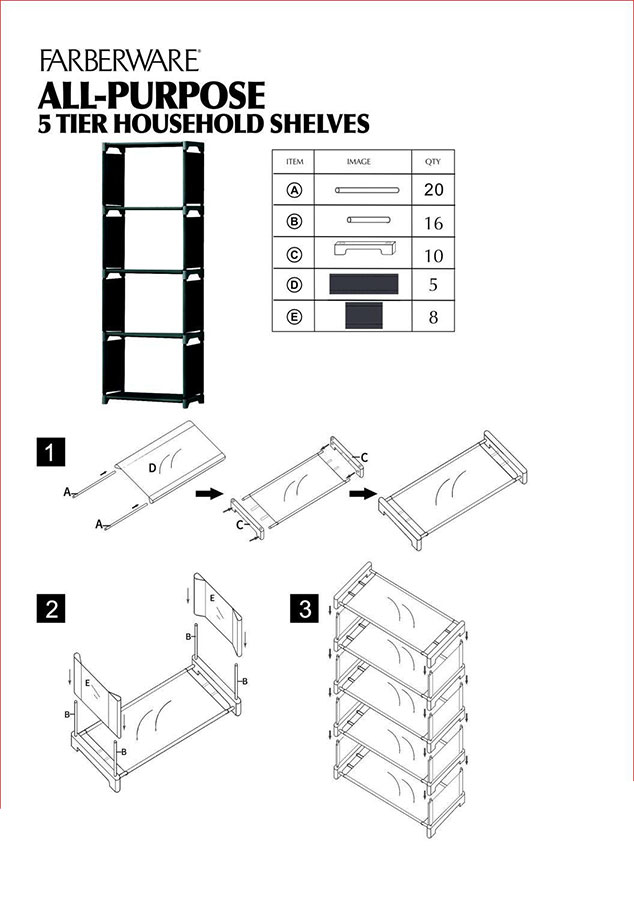 Višenamenska univerzalna polica za kuhinju, kupatilo, sobu, ostavu, terasu - pogled 5