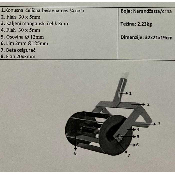 Alat za usitnjavanje i finu obradu zemlje Super Freza 20 - pogled 5