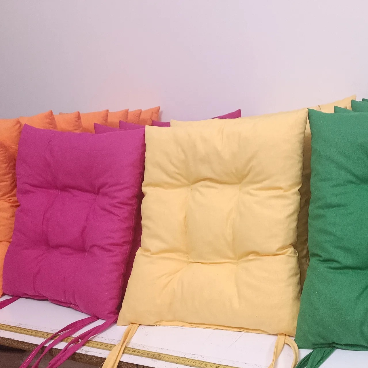 Pamučni Jastuk Za Stolicu 50 x 50 cm Yellow - pogled 5