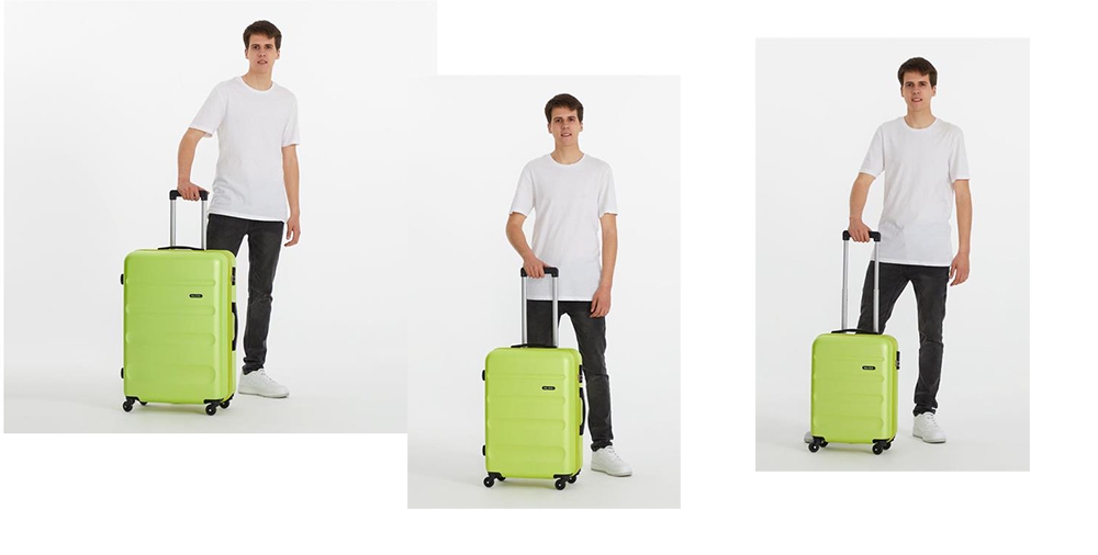 Komplet ABS kofera 75/65/55cm Roll Road Flex Green 5849466 - pogled 5