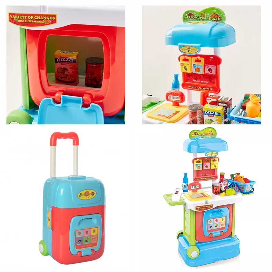 Dečiji set za igru 2u1 Kofer i mini market - pogled 5