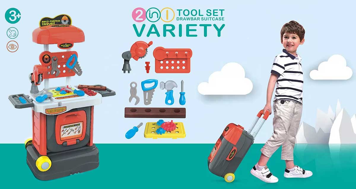 Dečiji set za igru 2u1 Kofer i radionica - pogled 5