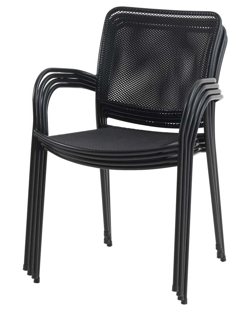 Garnitura Za Teraasu i Dvorište Rigon - 4 Čelične Stolice i Sto Sa Pločom od Polywood-a - pogled 5