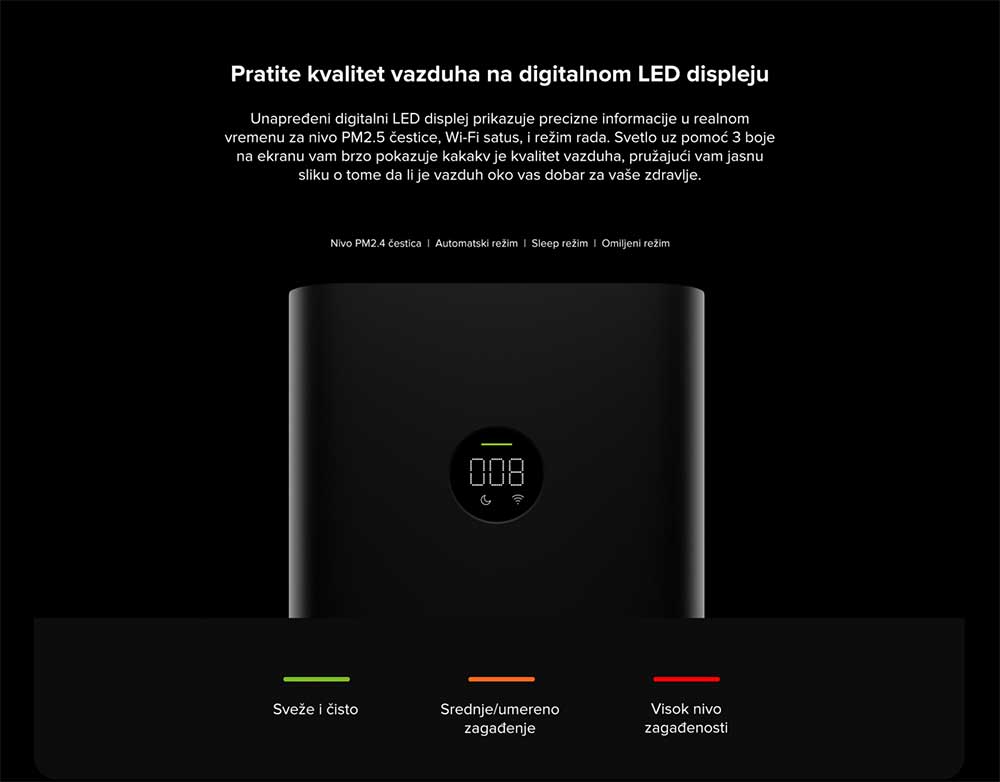 Prečišćivač vazduha Xiaomi Mi Air Purifier 3C EU - pogled 5