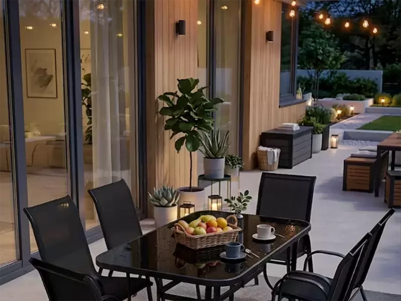 Fieldmann Magna Black garnitura na modernoj terasi – estetika i atmosfera