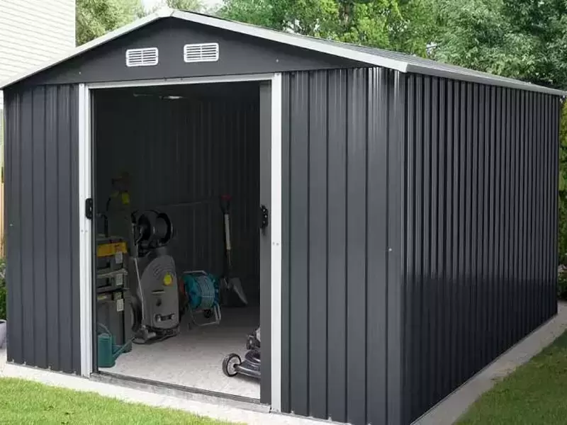 Metalna baštenska kućica za odlaganje alata