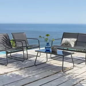 Baštenska Garnitura Od Metala i Tekstilena Verdearo