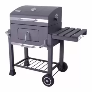 Roštilj Na Ćumur Sa Sklopivom Policom, Točkovima i Termometrom