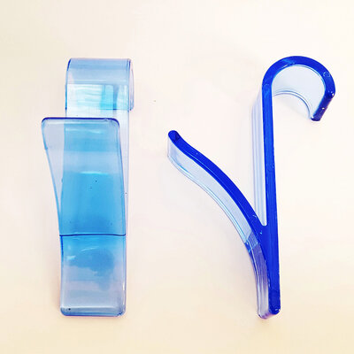 Kukice za peškire i radijator B24 set 2 komada, providno plava