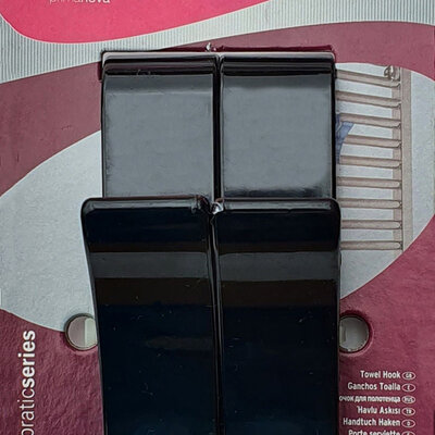 Kukice za peškire i radijator B24 set 2 komada crne