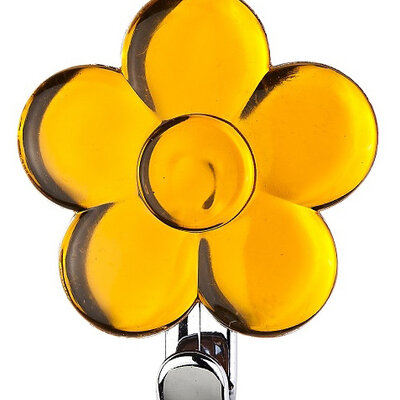 Kukica za peškire cvet providno žuta B25, samolepljiva