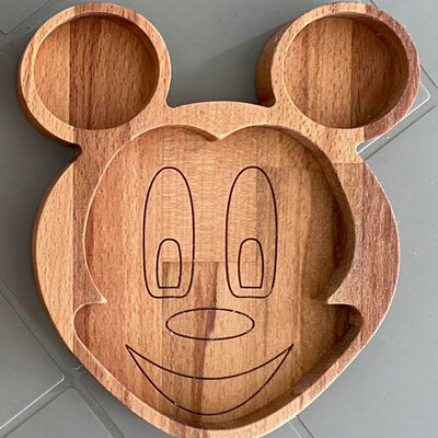 Miki drveni tanjirić od bukve,19x18cm 