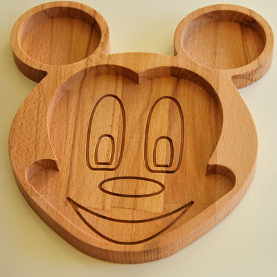 Miki drveni tanjirić od bukve,26x24cm