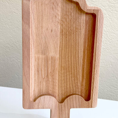 Daska od drveta bukve u obliku sladoleda