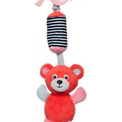 Canpol Baby plišana igračka sa zvečkom 68-054 Bears - koral