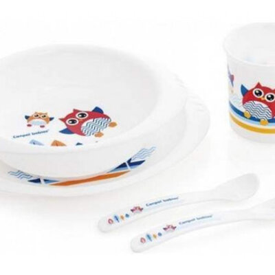 Canpol Baby Set za Hranjenje - Owl 4/405 bela