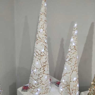 Svetleća LED Kupa Plush Cone 80 cm Bela